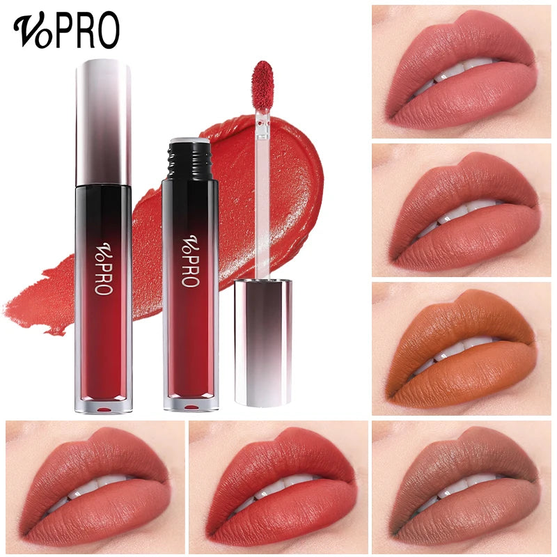 Matte Velvet Highly Saturated Lip Gloss,Long-Lasting Liquid Lipstick,Quick-Drying,Non-Stick, With Plant Squalane,Nourishing Qme