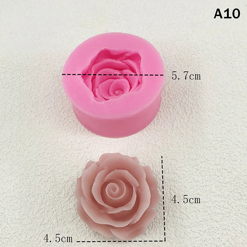 3D Beautiful Roses Silicone Mold DIY Chocolate Cake Fondant Wedding Qme A10