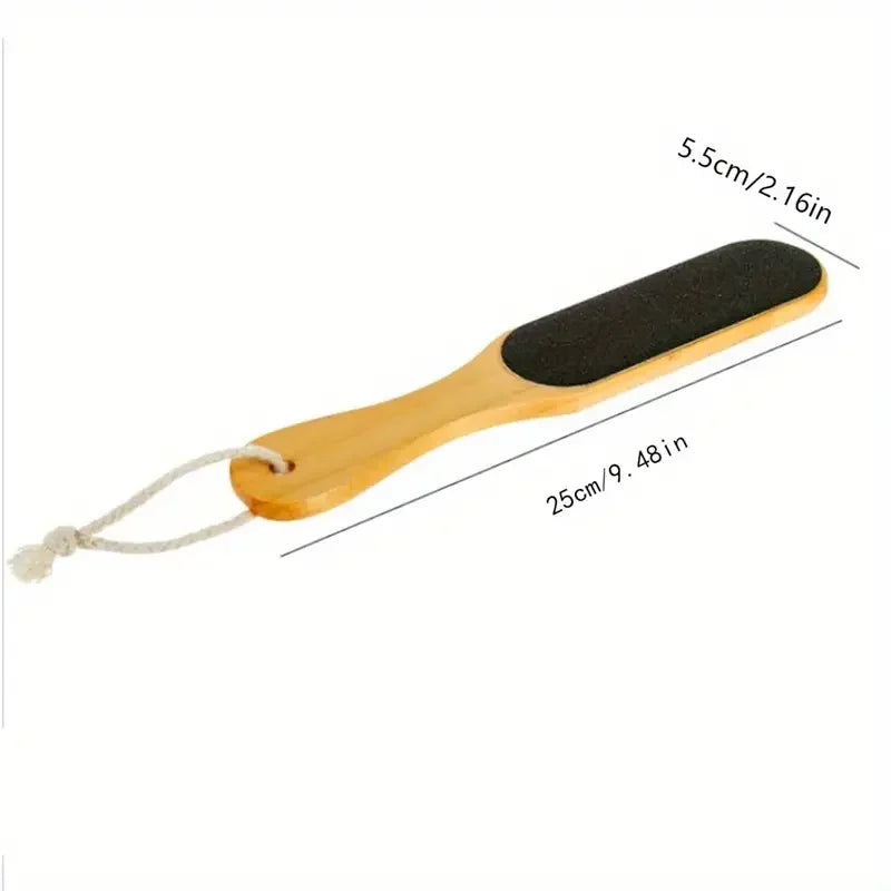 1 Wooden Foot Files Scrub Remove Dead Skin Callus Pedicure Tool Home Qme black