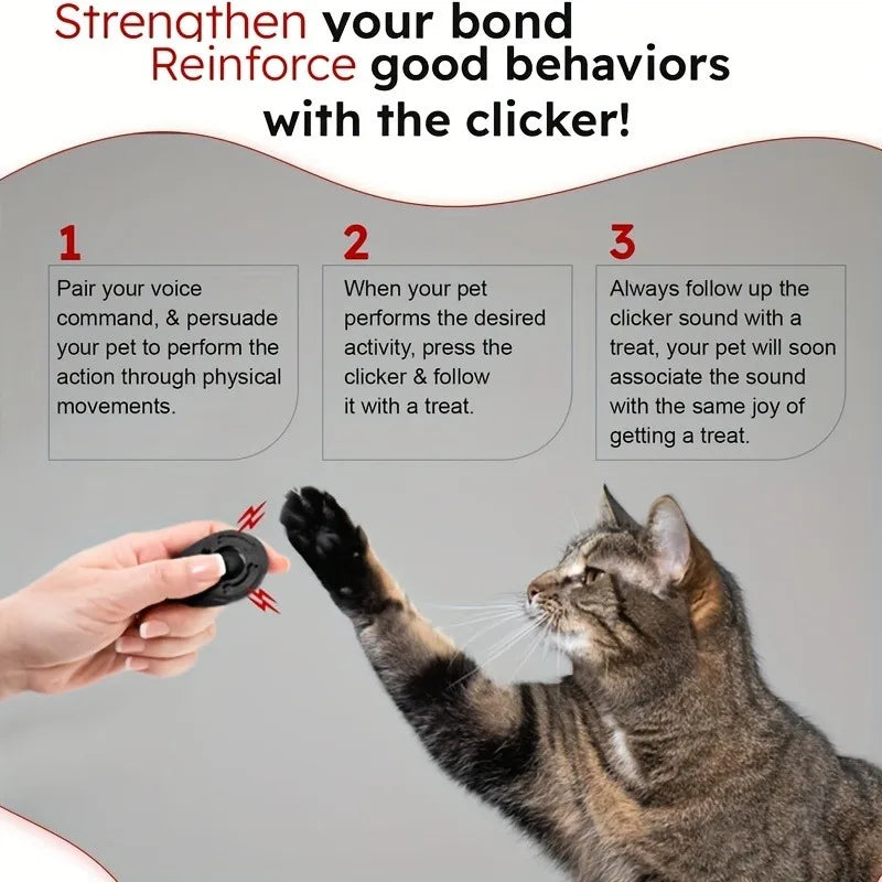 2pc pet exercise clicker, ultrasonic dog whistle (with 1 hanging rope), pet behavior training correction instruction beeper Qme