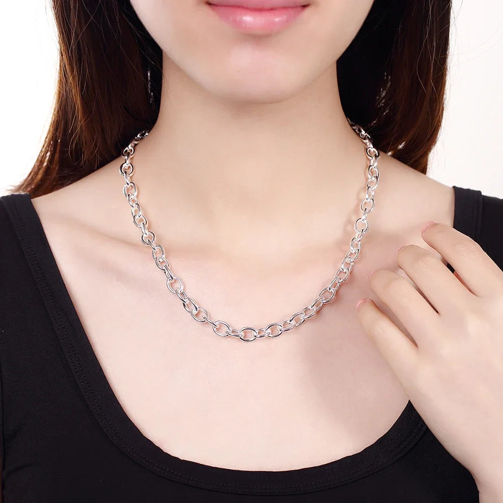 Special Offer Fine 925 Sterling Silver Necklace for Woman Men Fashion Charm 20 Inch Chain Luxury Jewelry Lady Party Wdding Gift Qme