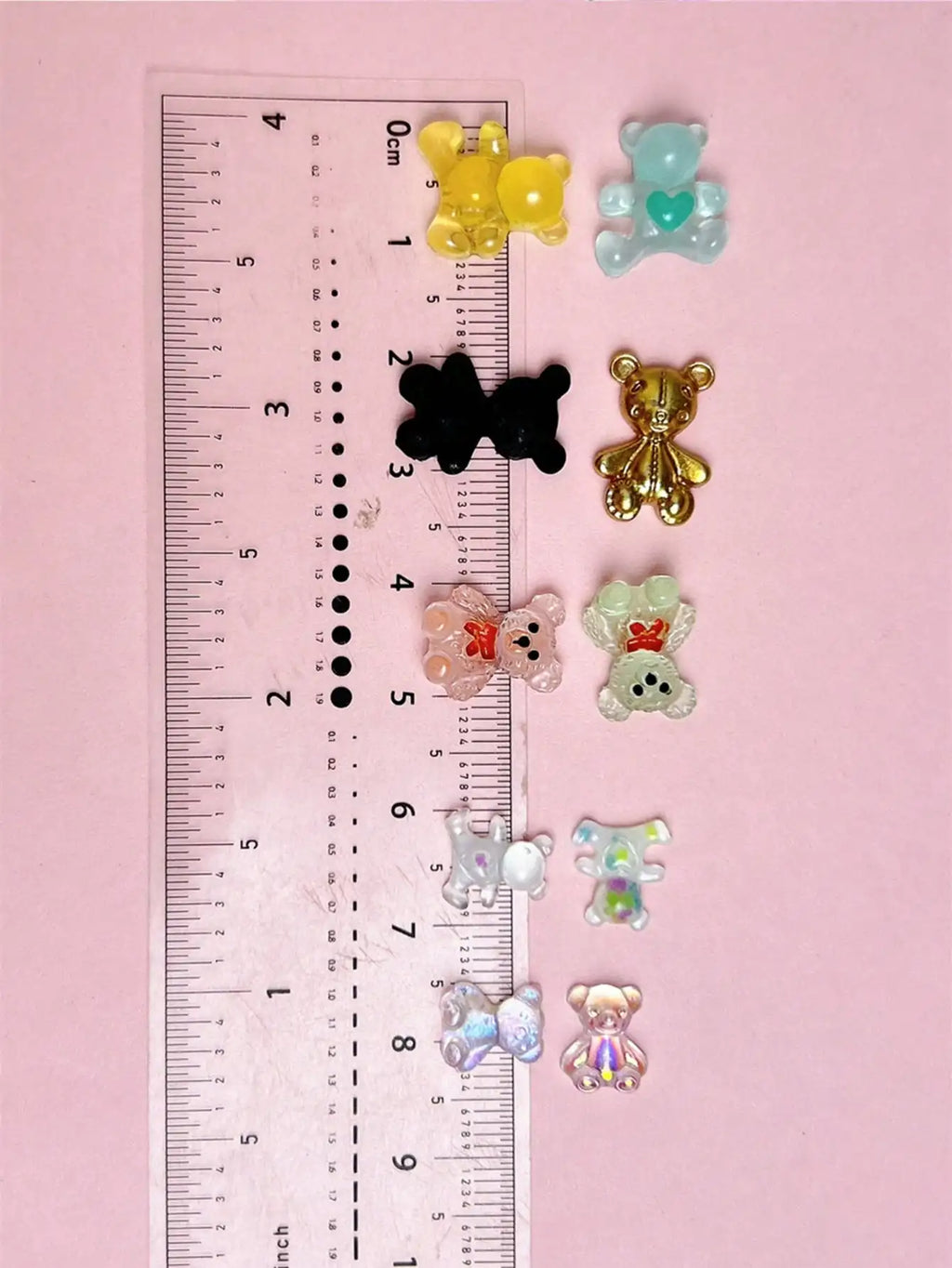 50-Pack Mixed Miniature Resincharms Cute Bear Rabbit Assorted Cartoon Qme