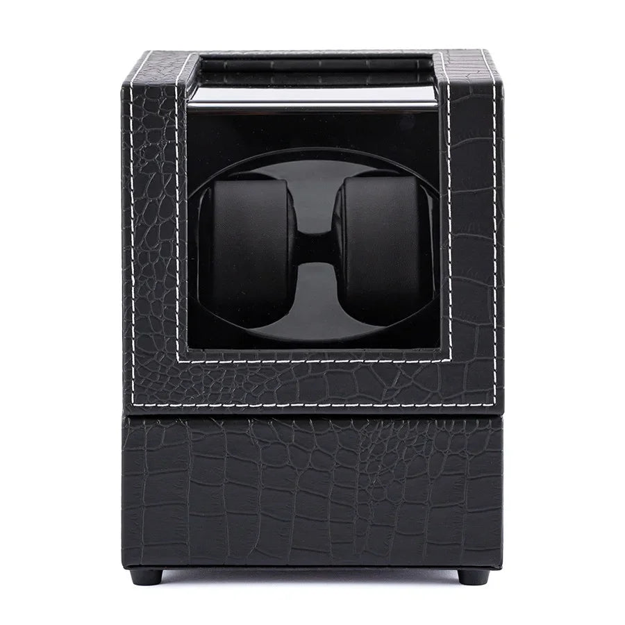 2 Slots Watch Winder for Automatic Watches Watch Box Automatic Winder Use USB Cable for Men with Quiet Motor Qme C style