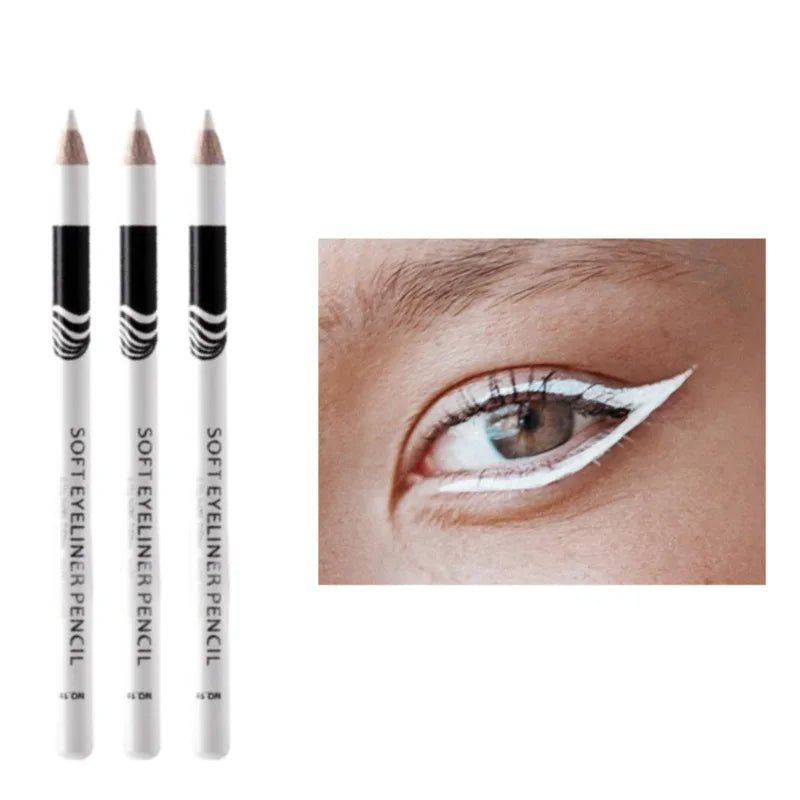 Three-pack Eyeliner White Long-lasting Waterproof Sweat-proof Easy Qme 3PCS