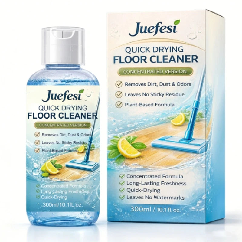 Concentrate Floor Cleaner Removes Dirt & Stains Reduce Odors Fresh Scent Quick Drying No Residue Multi-surface Cleaning Solution Qme 300ml Boxed