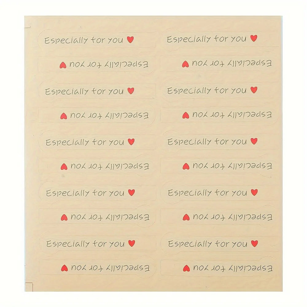 Especially For You Long Kraft Paper Sticker Scrapbooking Labels Gift Sticker, Self-adhesive DIY Paper Label Qme 10pcs 1600*900*700MM