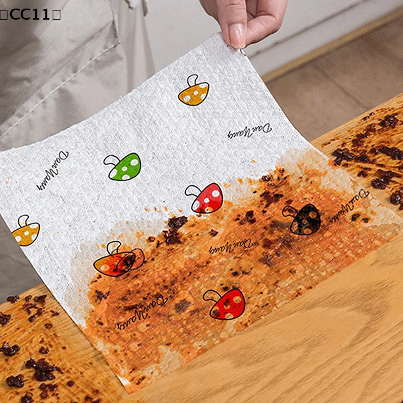 Disposable Rags Thickened Kitchen Dishcloth Towels Absorbent Cleaning Qme