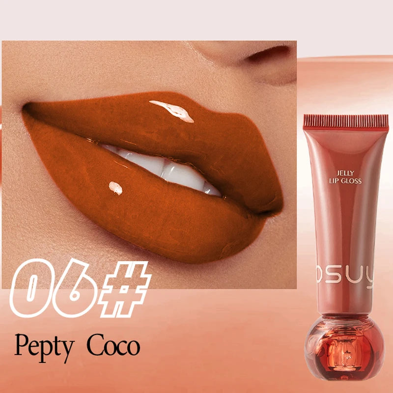 Moisturizing Jelly Lip Gloss Durable Waterproof Sweatproof Non Stick Qme 06 Pepty Coco
