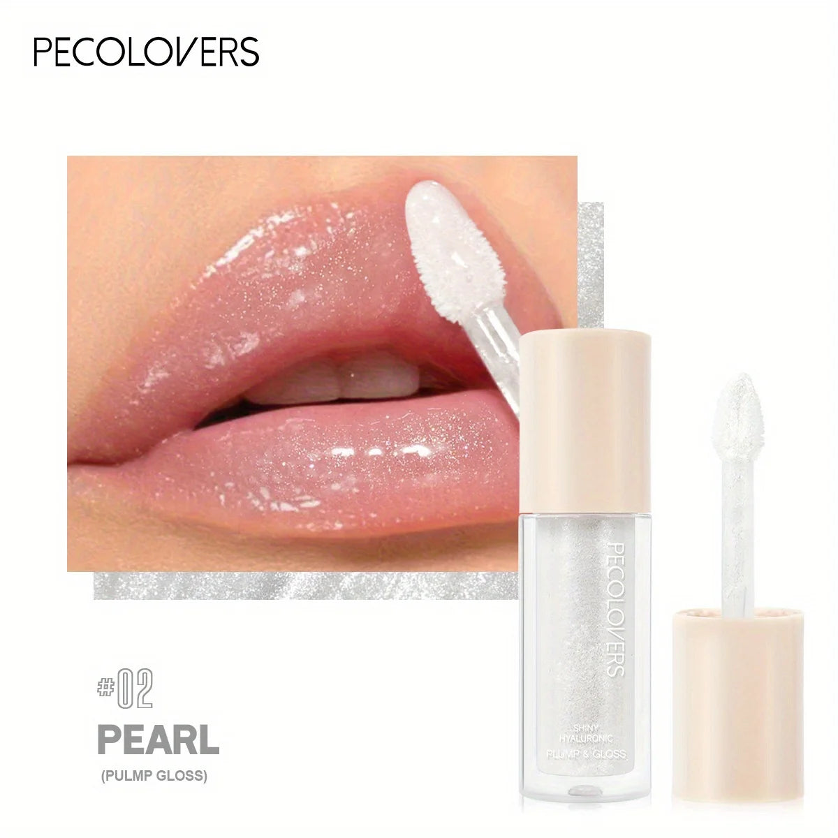 Moisturizing Lip Lacquer Sparkling Gel Gloss Shiny Glittery Glass Qme 02