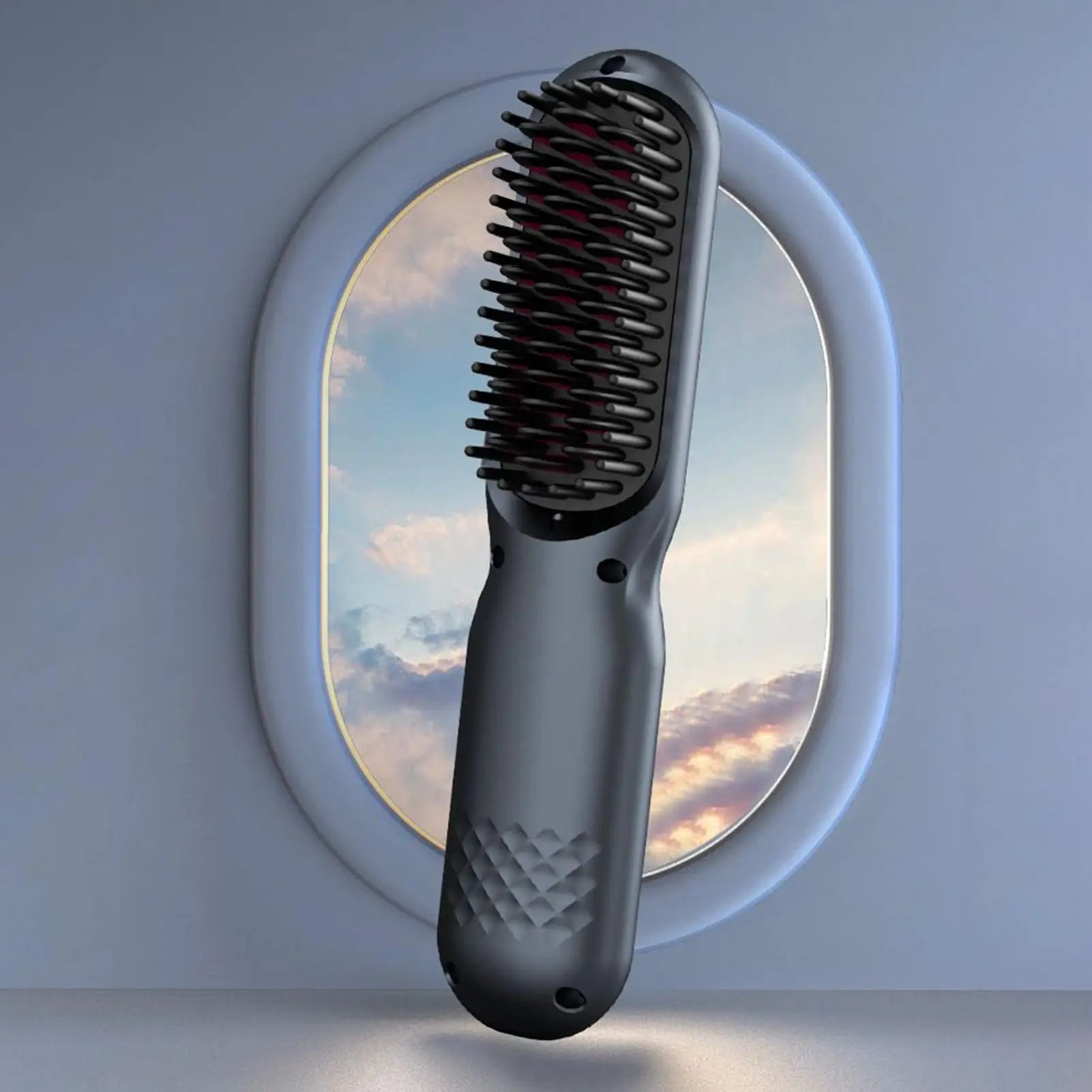 3 Temps Negative Ion Brush Hair Straightener Ot Air Dryer Styler Qme