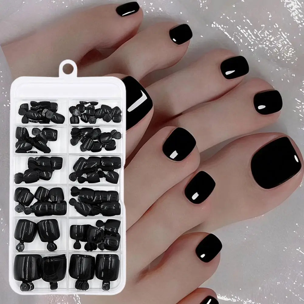 Solid Colored Toe Armor Toenails Feet Artificial Nails Nails Cover Toe Solid Fake False Color False Patch Toenails Full Nai M5T0 Qme