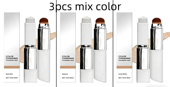 1/3 pcs mix 2-in-1 Foundation Stick Lightweight Hydrating Brightening Moisturizing Foundation Concealer Makeup Qme 3pcs mix color