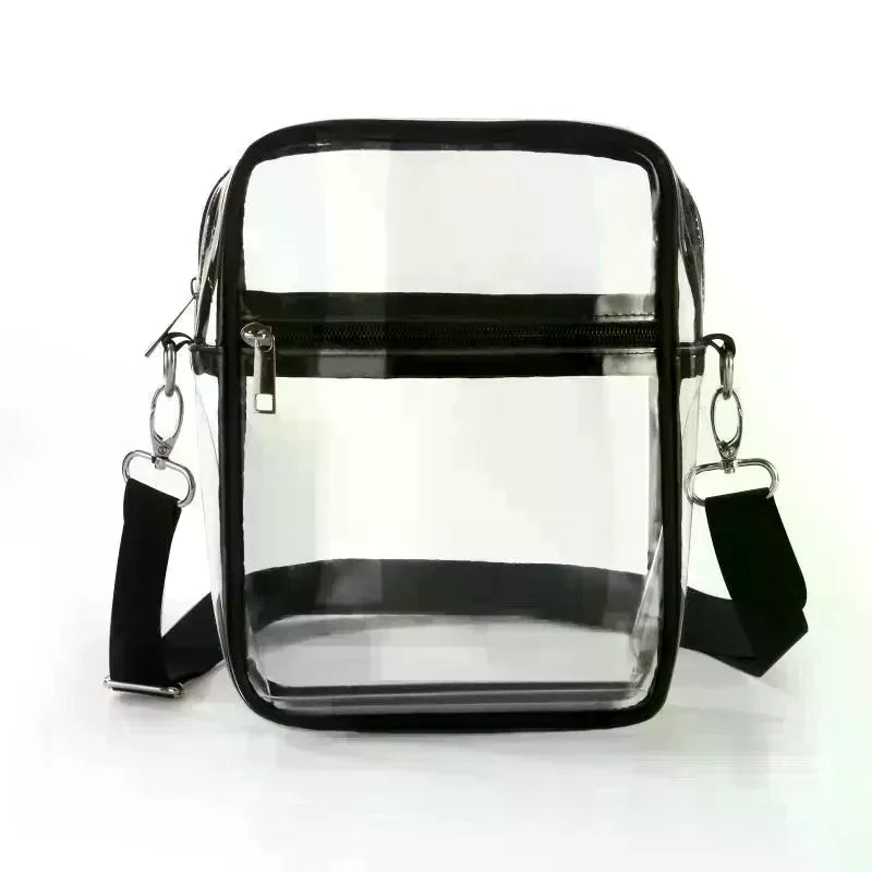 Clear Bags For Women Lightweight PVC Zippered Stadium Approved Bag For Concert Travel Events Everyday Qme