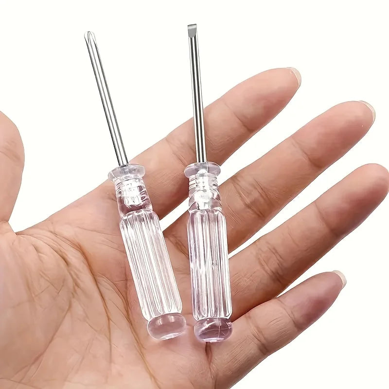 10Pcs Precision Manual Crystal Screwdriver Set - Durable Metal and Plastic for DIY, Electronics, Toys and Small Equipment Repair Qme