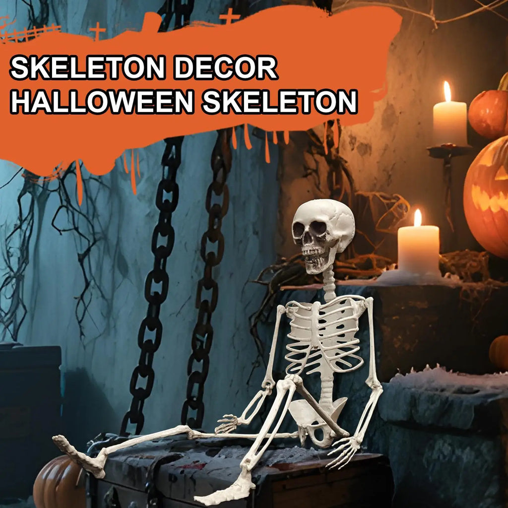 Skeletons Halloween 2ft Outdoor Human Bone Decorations Skull Props Qme