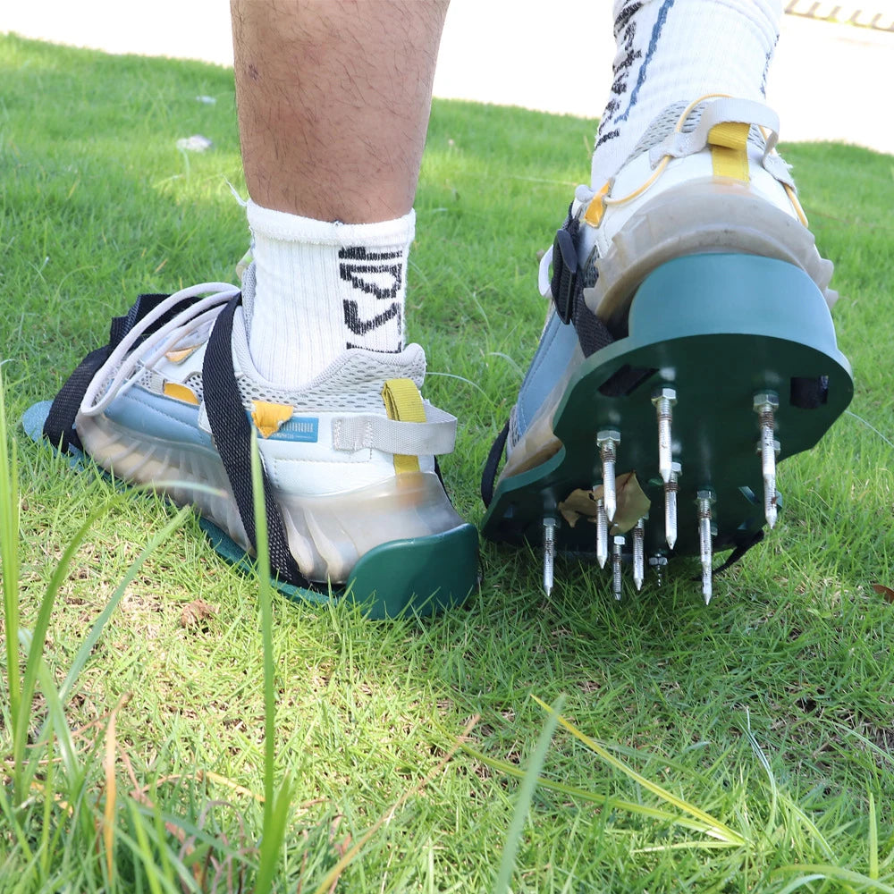 Gardening Lawn Aeration 4.2CM Grass Tamping Shoes Inflatable Aerating Shoes Self-levelling Epoxy Garden Tools Qme