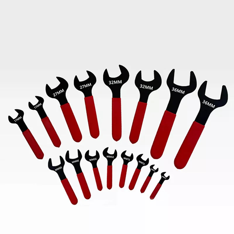 7mm-31mm Metric Single Open End Wrench Offset Angle U-Shaped Spanner Flat Head Blackening For Auto Repair Qme