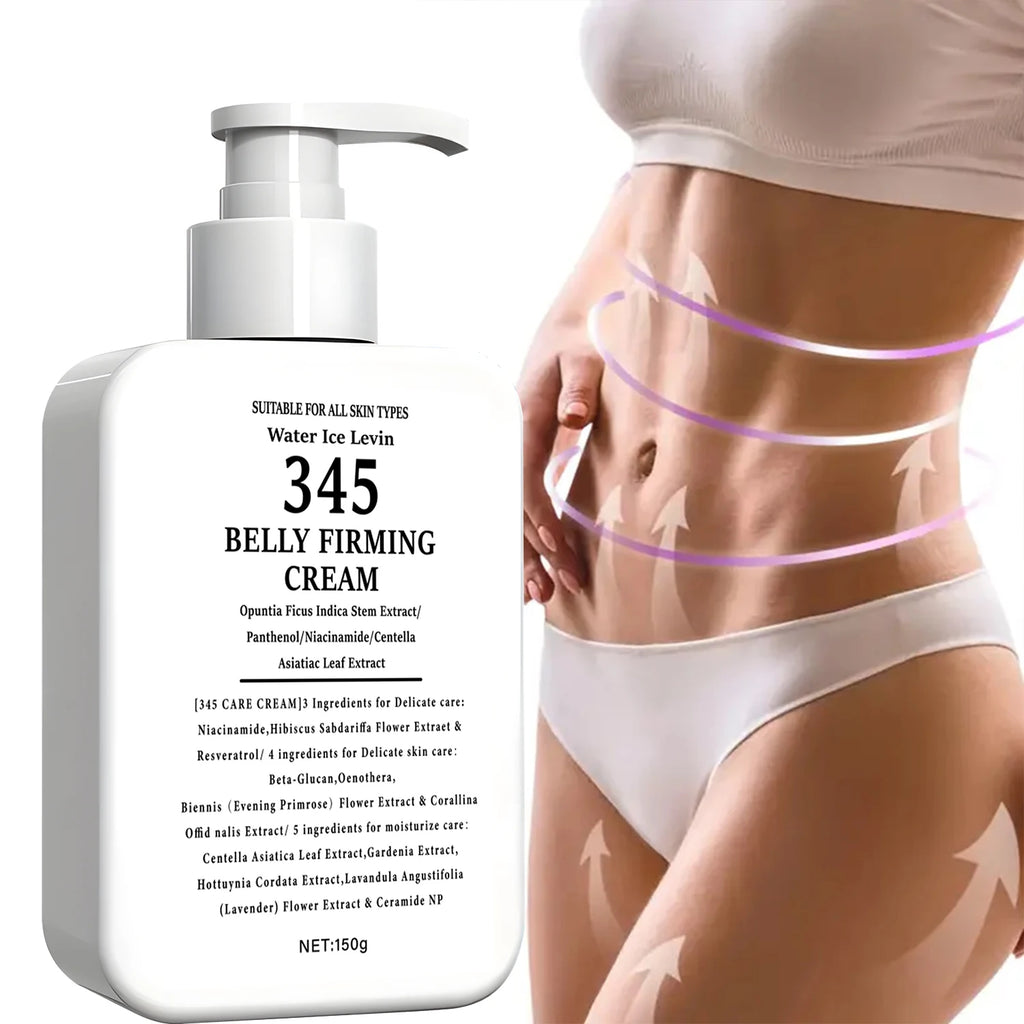 345 Belly Firming Cream with Niacinamide & Centella - 3-4-5 Complex for Delicate Skin Care & Moisturizing Qme