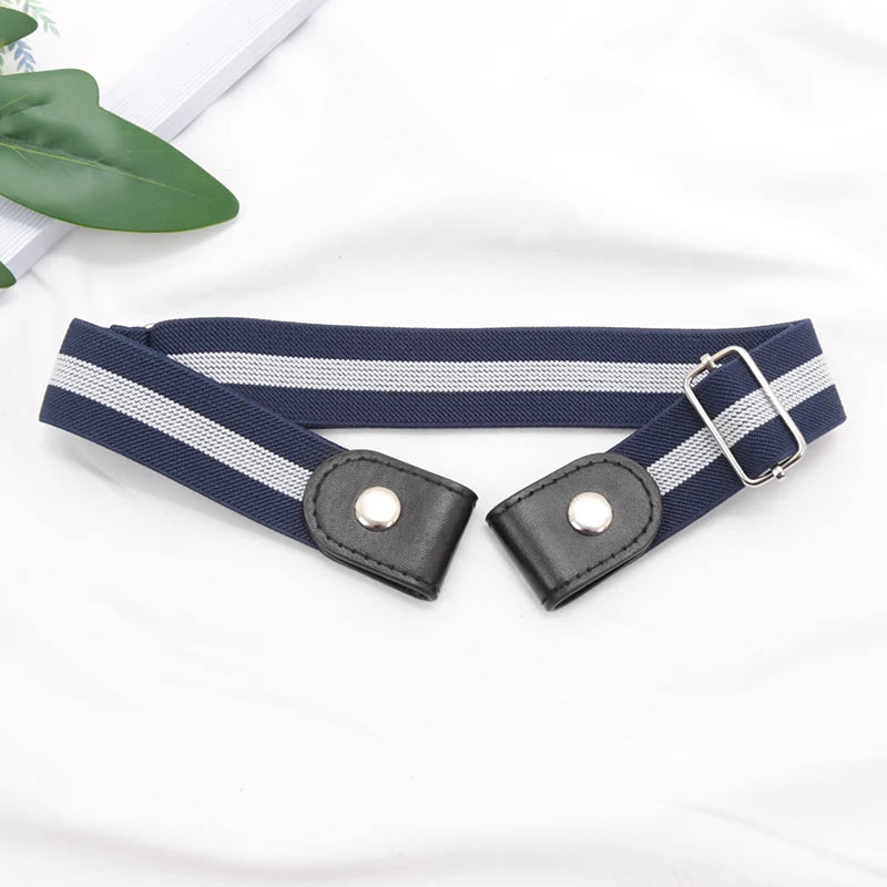Adjustable Buckle-Free Belt for Women Girls Jeans Pants Dress No Buckle Stretch Elastic Waist Belt, No Bulge, No Hassle Belts Qme MULTI