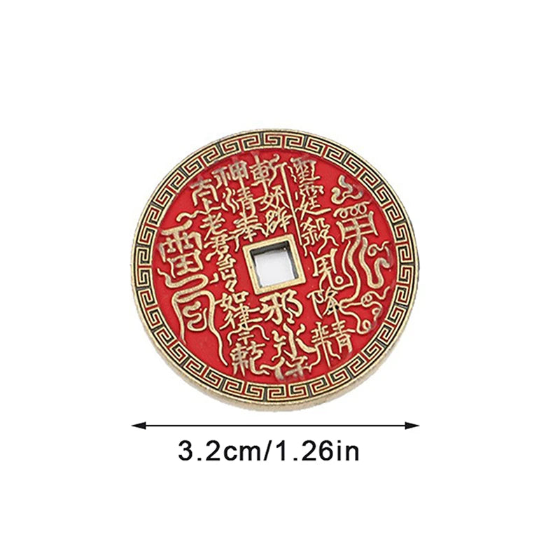 Ancient Chinese Coin Model Mountain Ghost Money Traditional Feng Shui Amulet Of Wealth Leizu Good Luck Coin Hanging Decoration Qme