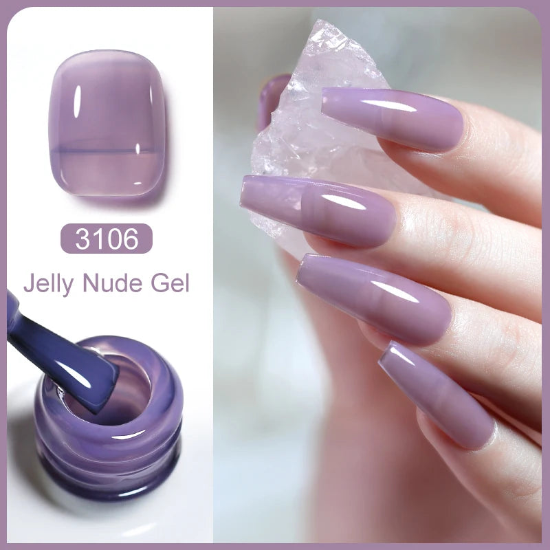 Arte Clavo Transparent Nude Pink Jelly Gel Nail Polish Semi Permanent