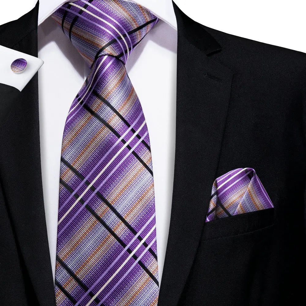 Hi-tie Designer Mens Tie Luxury Handmade Geometric Necktie Silk Woven