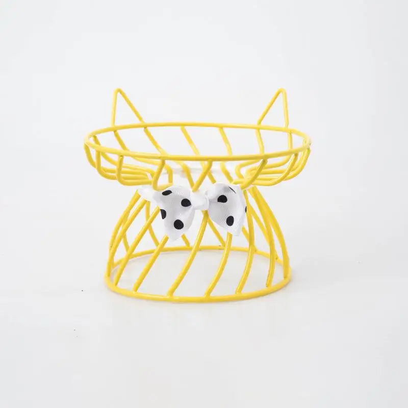 Cats Dogs Outdoor Feeding Drinking Accessories Doggie Cat Stand Bowl Qme Yellow