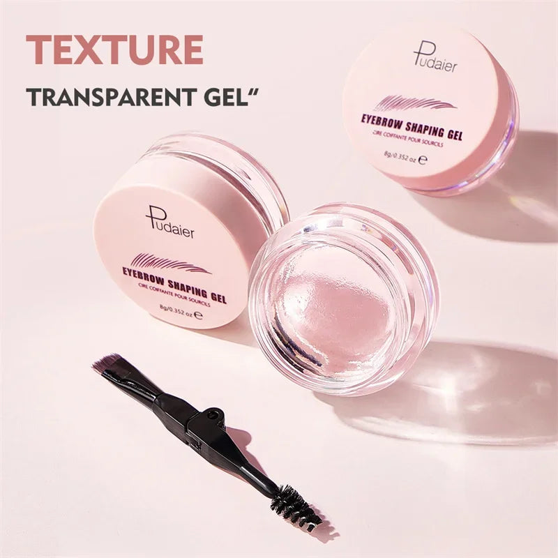 1Pc Eyebrow Styling Gel Brows Wax Sculpt Soap Waterproof Long-Lasting 3D Feathery Wild Brow Styling Easy To Wear Makeup Eyebrow Qme