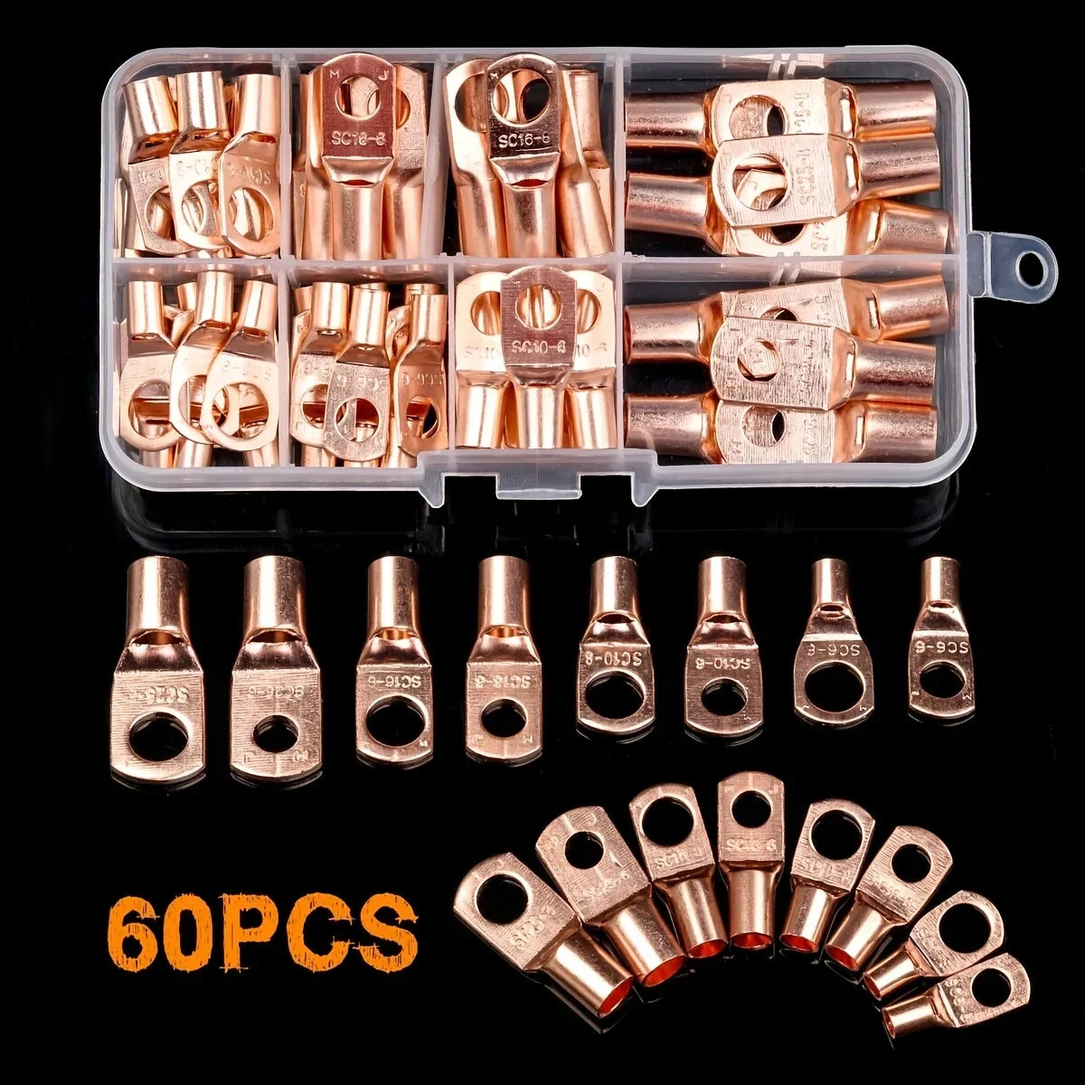 Ring-type connector SC6-25 for wire connectors - pure cable - electrical crimp terminal connector kit Qme