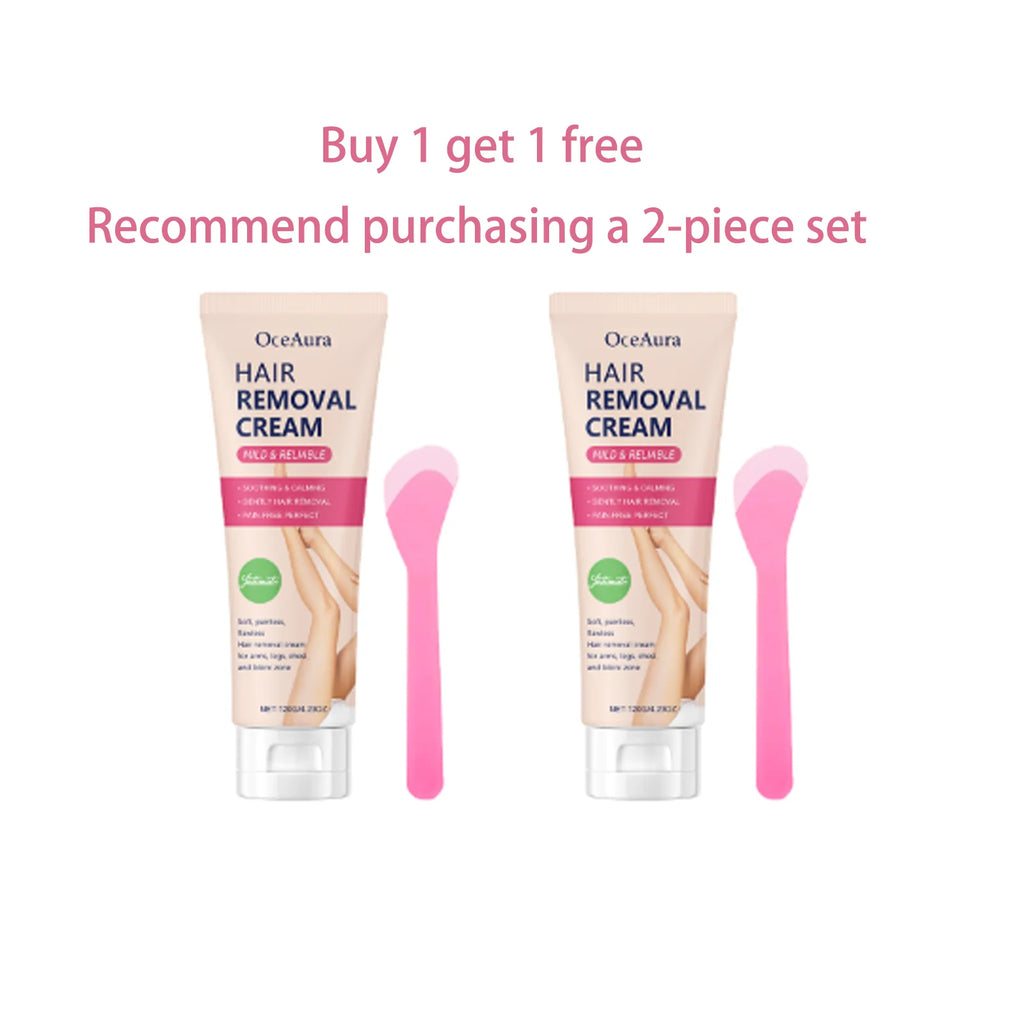 Oceaura Hair Removal Cream Mild Soothing Discomfort Moisturizing Qme 120g x2