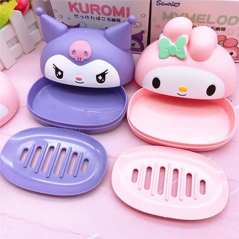 Cute Clowee-themed Soap Dish Storage Box Household Bathroom Drainable Qme
