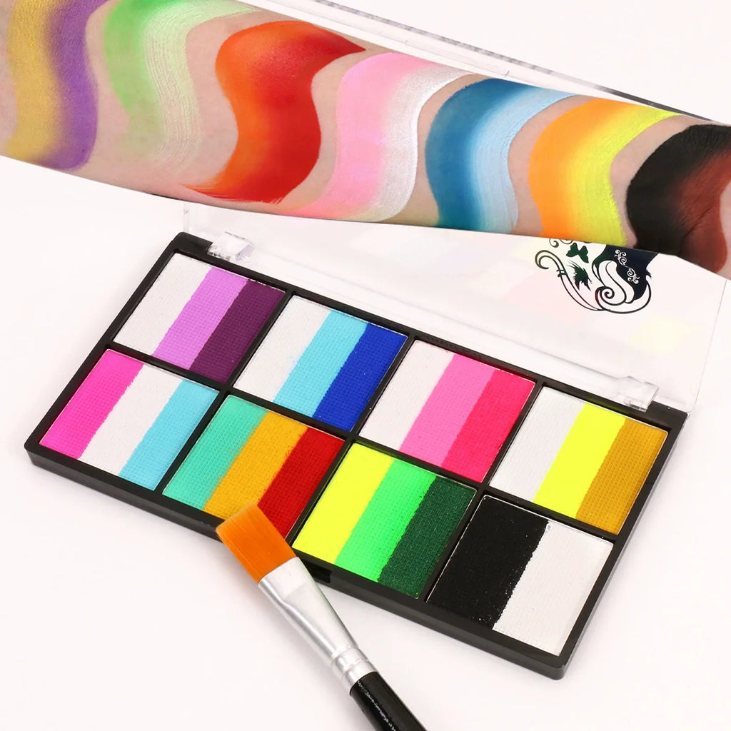 8 Colours Water-soluble Rainbow Palette Children's Face Body Paint Qme