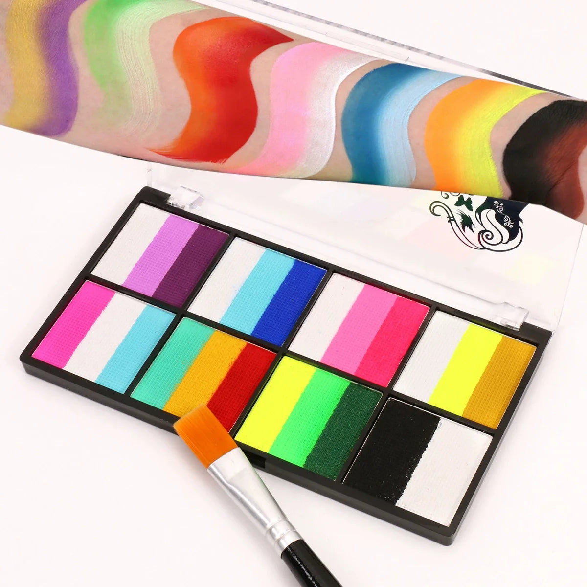8 Colours Water-soluble Rainbow Palette Children's Face Body Paint Qme