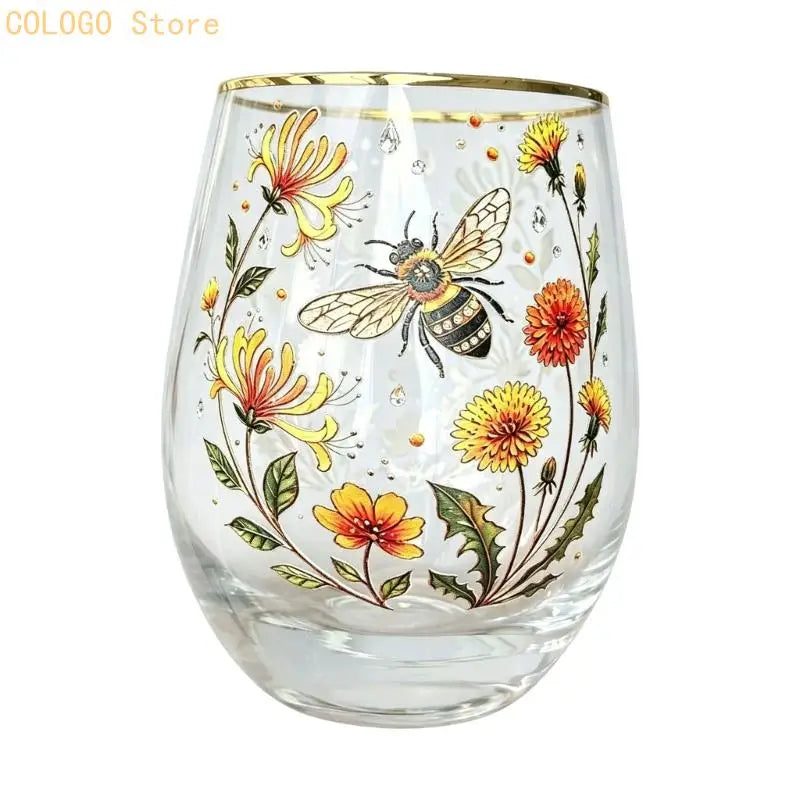 Rounded Clear Glass Cup Meal Service Stemless Beverage Juice Water Qme BEE1 CN