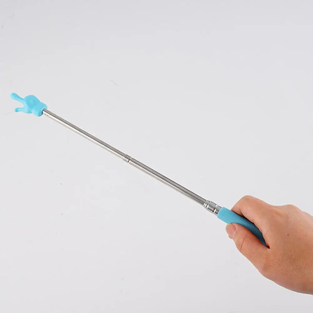 Extendable Pointer Stick Finger Design StainlessSteel Telescopic School Teaching Pointer Stick Teacher Supplies for Classroom Qme