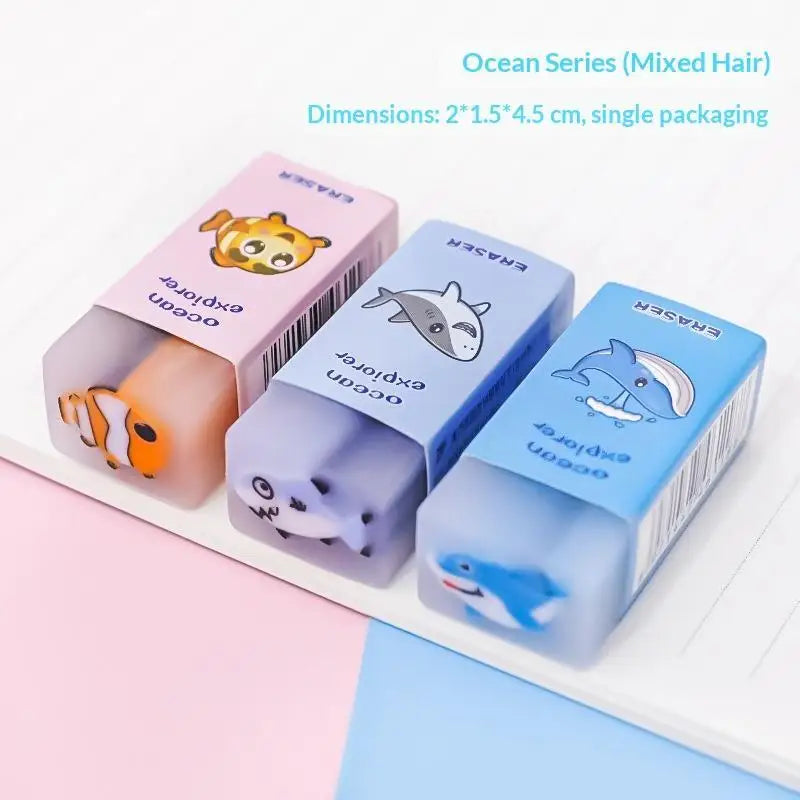 Back School Supplies Cute Fruit Jelly Erasers Fun Animal Shaped Qme A4