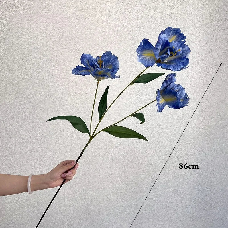 Artificial Iris Flowers Real Touch Bouquet Wedding Arrangement Qme