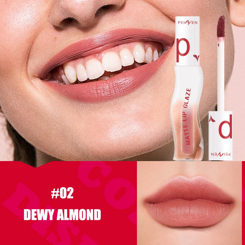 Long Lasting Moisturizing Matte Lipstick Waterproof Sweat Proof Non Qme 02 DEWY ALMOND