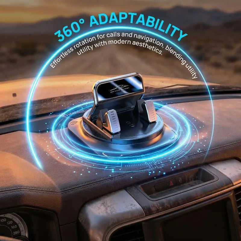 Dashboard Phone Holder 360 Rotating Car Mount Sticky Pad Secure Auto Qme