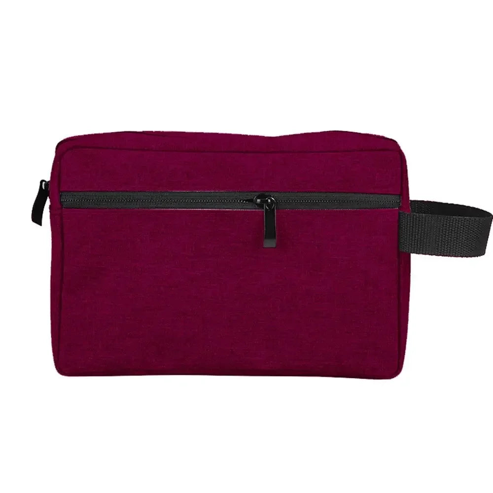 Waterproof Travel Toiletry Bag for Men Women Cosmetic Makeup Organizer Case Beauty Wash Pouch Handbag Gym Essentials Qme Red