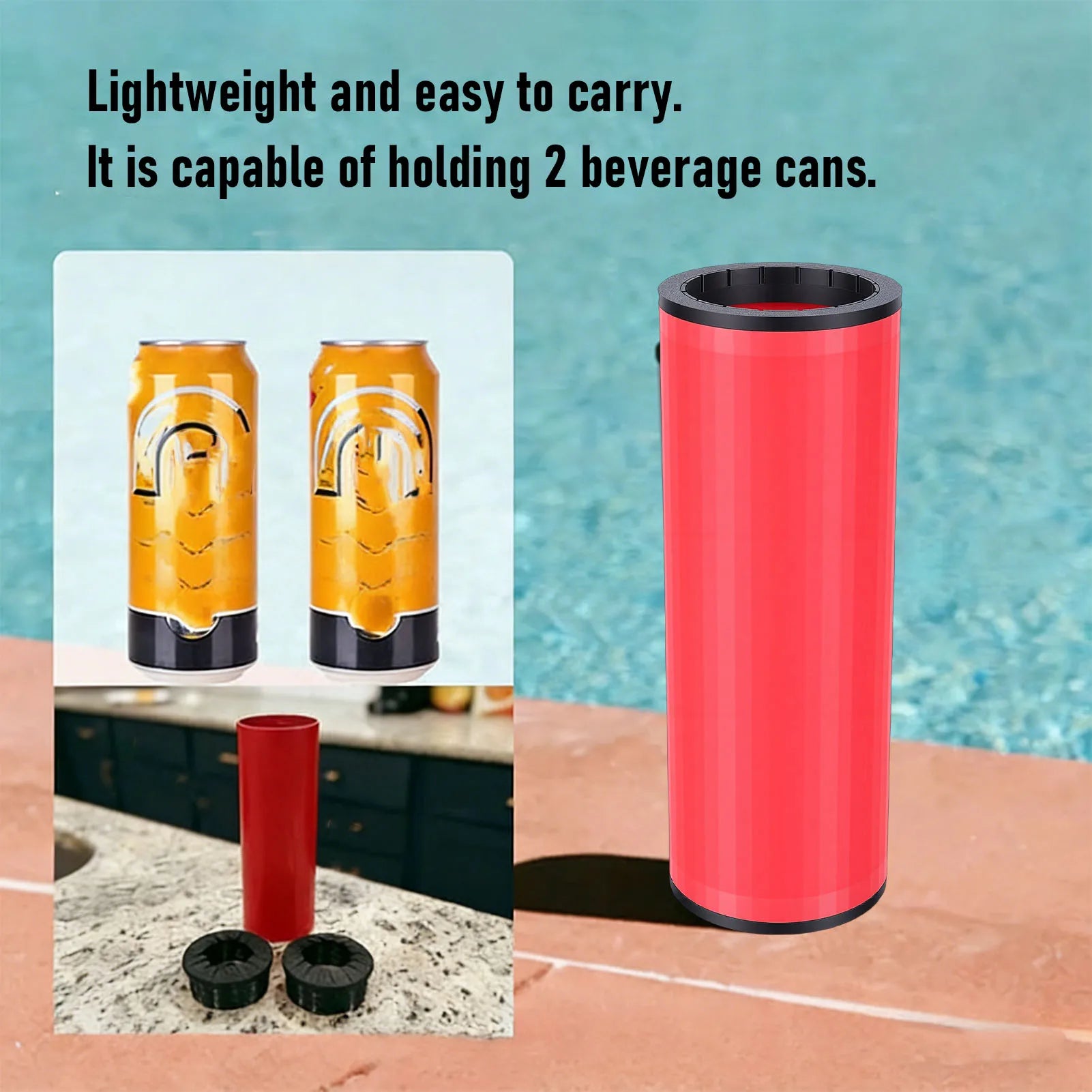 Reload Can Holder Drink Holder for 2 Beverage Cans Portable Double Can Carrier for Outdoor BBQ Picnic Camping Hiking Qme