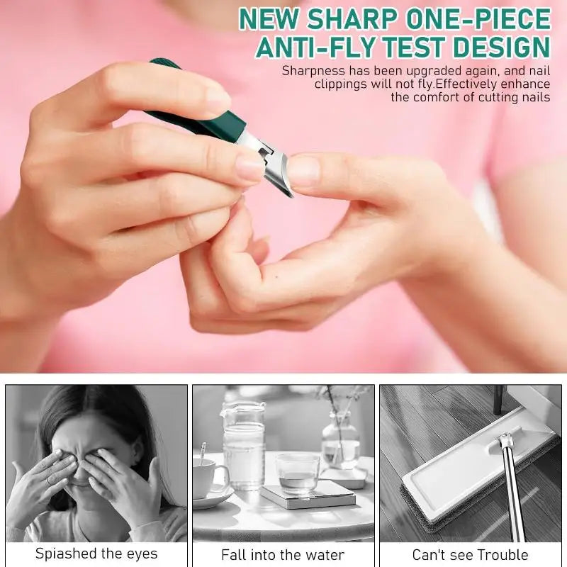 1 Large Opening Nail Clipper Slanted Tip High-end Anti Splash Single Qme