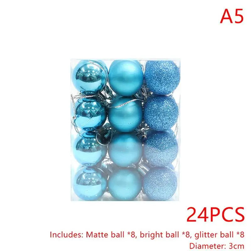 Round Christmas Ball Ornaments Hanging Xmas Tree Decor Balls Home Qme A5