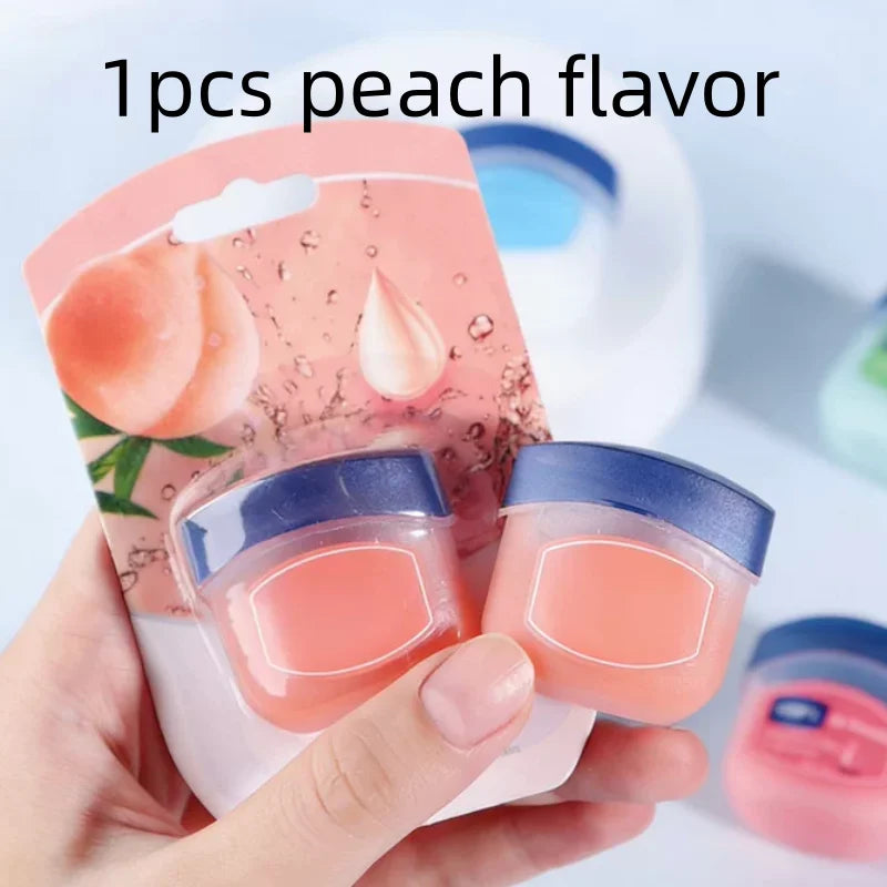 1/4/8pcs mix flavors Winter Lip Balm Whitening Moisturizing Base Natural Plant Base Moisturizing Crack Lip Care Jelly Qme peach flavor 7g