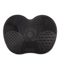 Scrubbing Pad Cosmetic Brush Cleaning Silicone Suction Cup Apple Qme Black-S