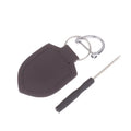 Car PU Leather Shield-Shaped Key Chain Key Ring Men And Women Bag Pendant Holiday Gift Auto Decorative Accessories Qme Brown