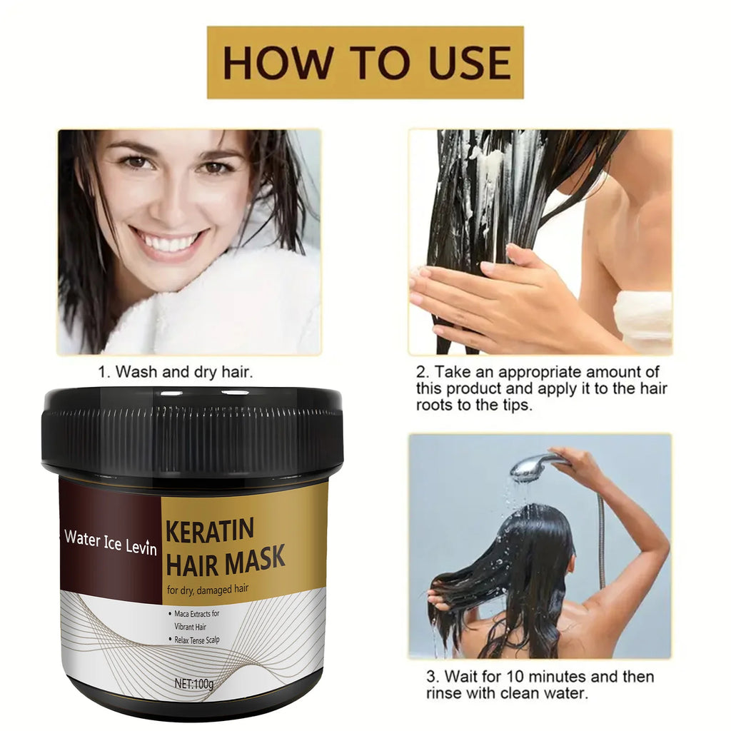 Magical Keratin Hair Mask For Maltreated Hair 9Seconds Repairing Damaged Frizzy Hairs Smoothing Nourish Straightening Hair Care Qme