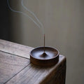 Solid Wood Incense Burner Ebony Acacia Scented Saucer Chinese Home Qme Brown