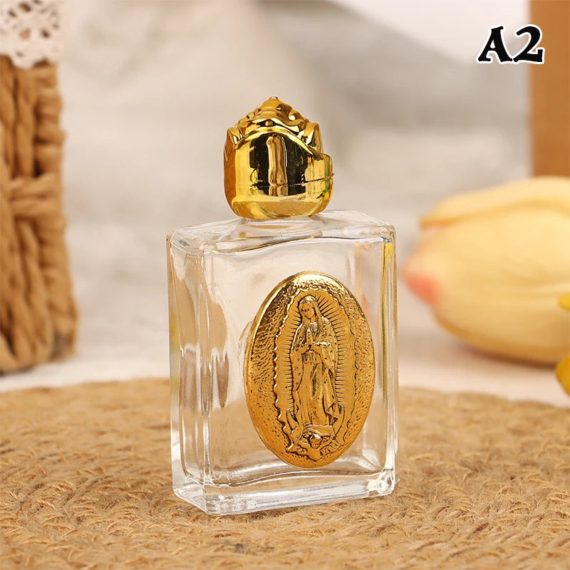 11 Types Glass Holy Water Jesus Bottle Religious Cross Christian Qme A2