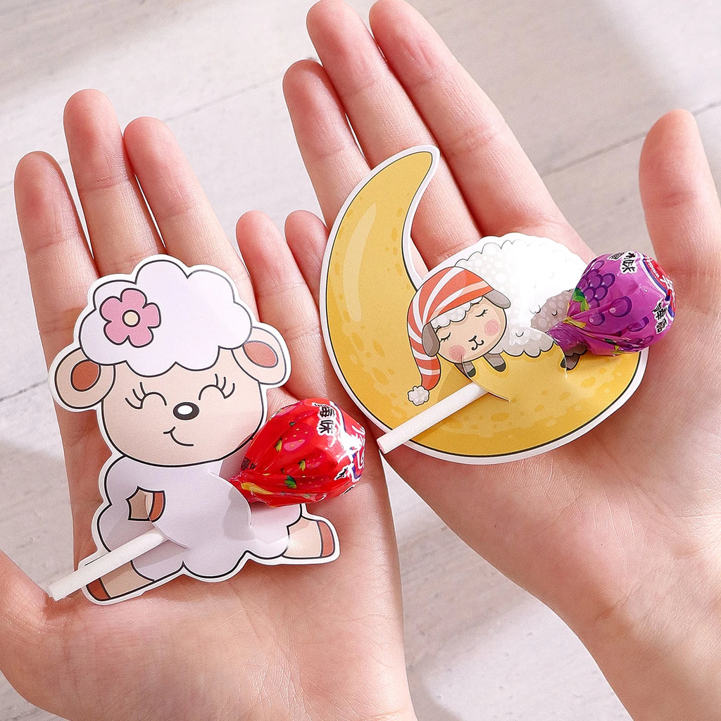 30 Pieces/Pack Eid Al-Adha Party Favors, Lamb-Shaped Candies and Snacks, Paper Cards and Lamb-Shaped Decorative Paper Qme